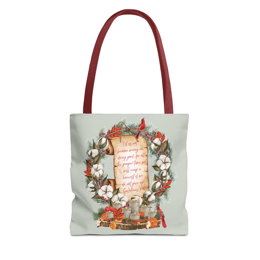 Winter Harvest - Galatians 6:9 Tote Bag