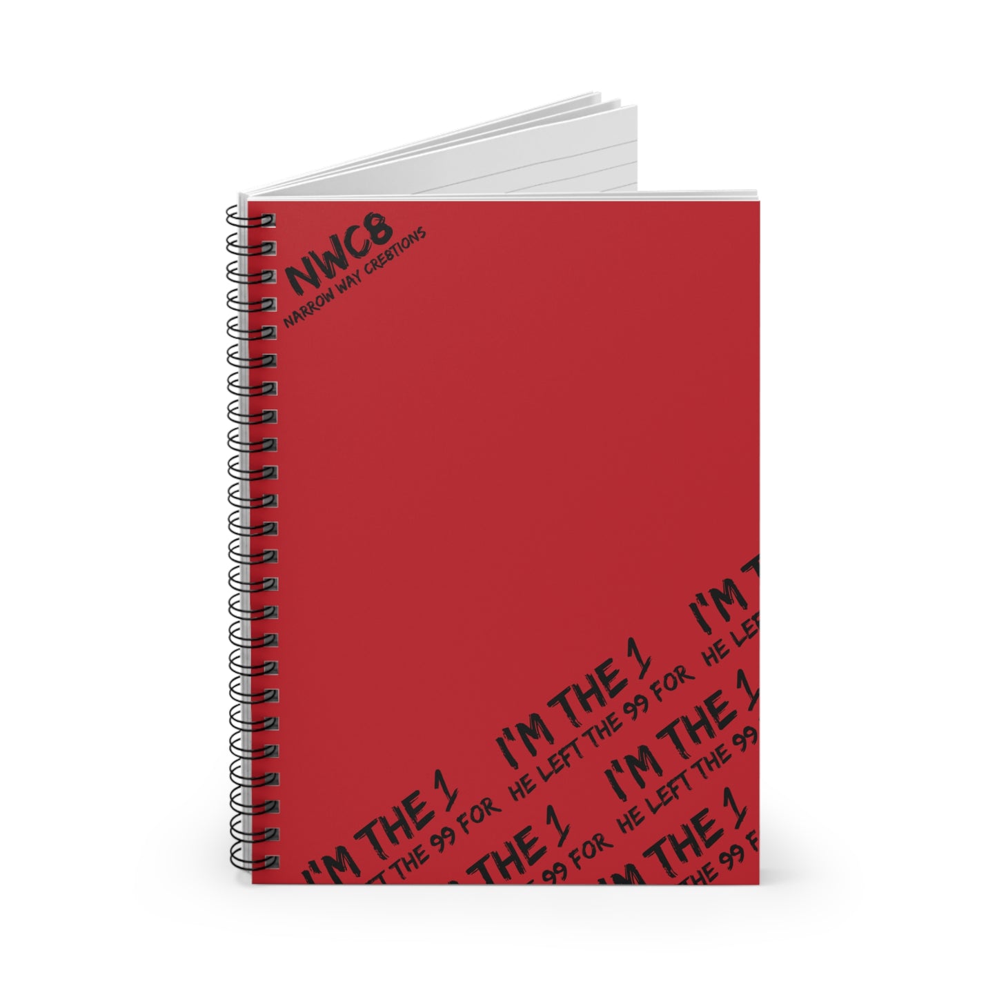 Red 'I'M THE 1' Spiral Notebook — You're Worth Leaving the 99 For
