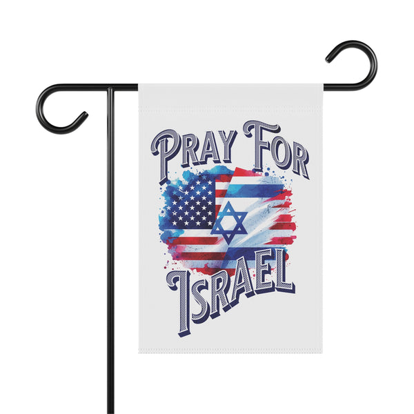 Pray for Israel red white blue Garden & House Banner, religious patriotic american flag Isralie flag unity banner, nation prayer watercolor