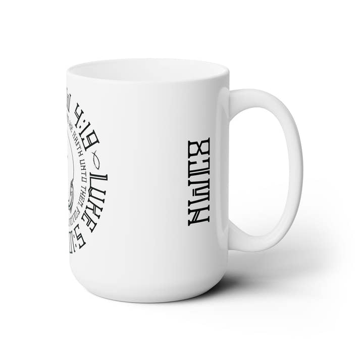 Fisher of men scripture, Ceramic Mug 15oz, Christian coffee mug, Jesus coffee mug