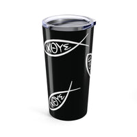 Jesus Ichthys fish pattern insulated Tumbler 20oz, Jesus Christ son of God Savior coffee cup