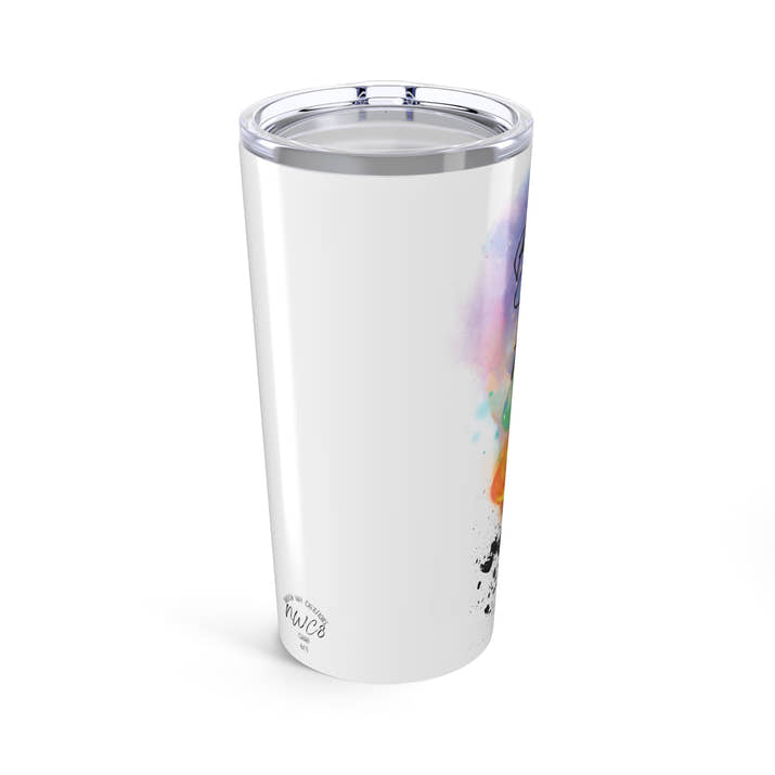Colorful Beauty from ashes scripture Isaiah 61:3 woman's Christian Tumbler