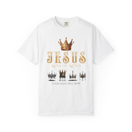 Jesus King of Kings every knee will bow Christian T-shirt Godly tee