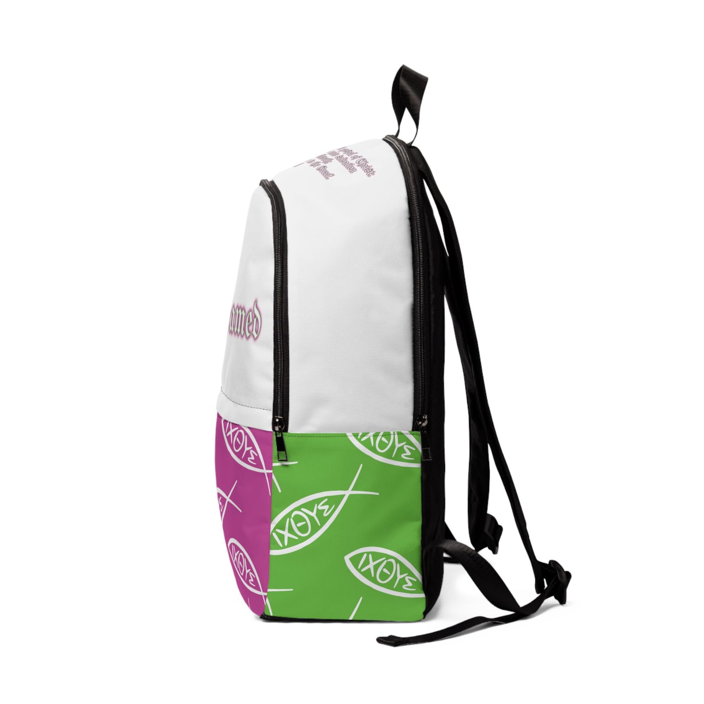 Christian neon color unashamed fisher of men Backpack, bible scripture verse  Jesus faith bookbag