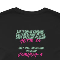 Worship is Warfare with supporting scriptures and Prayer Invitation
