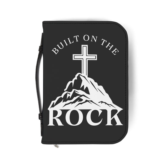 Built on the Rock leather branded Bible Cover