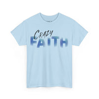 Christian crazy faith galaxy print Unisex Heavy Cotton short sleeved Jesus Tee, cool artistic faithful Christian t-shirt, aesthetic religious