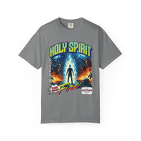 Holy Spirit fire short sleeve Christian t-shirt, cool faith tee, vintage comic book style shirt, bible scripture quote, word of God tee