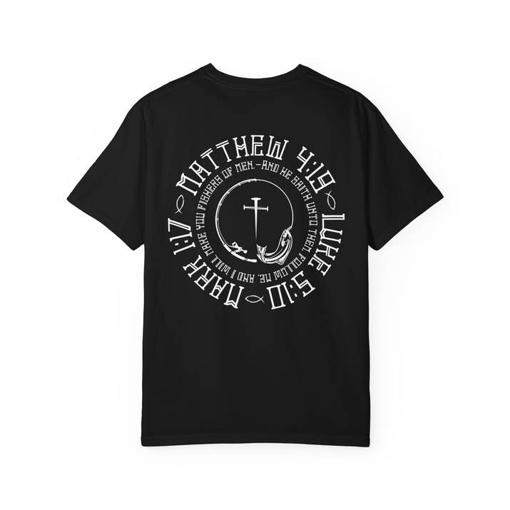 Fisher of men and correlating scriptures T-shirt, Fishing T- Shirt, Christian T-Shirt, cross T-Shirt