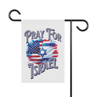 Pray for Israel red white blue Garden & House Banner, religious patriotic american flag Isralie flag unity banner, nation prayer watercolor