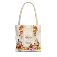 Autumn-Inspired Tote Bag - Perfect for Fall Events, Shopping, Gifts, and Everyday Use - Features Poetic Design