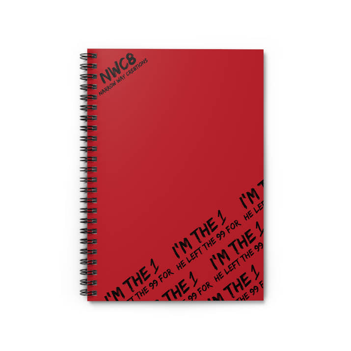 Red 'I'M THE 1' Spiral Notebook — You're Worth Leaving the 99 For