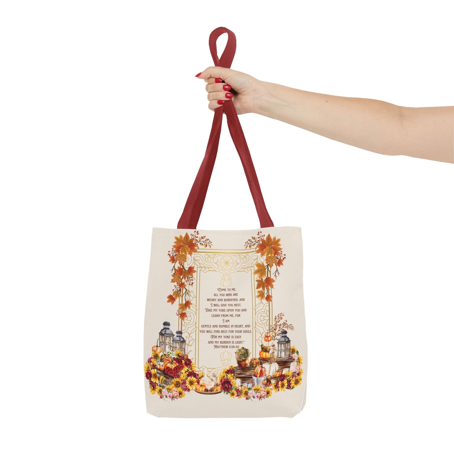 Autumn-Inspired Tote Bag - Perfect for Fall Events, Shopping, Gifts, and Everyday Use - Features Poetic Design