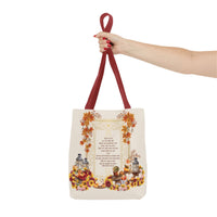 Autumn-Inspired Tote Bag - Perfect for Fall Events, Shopping, Gifts, and Everyday Use - Features Poetic Design