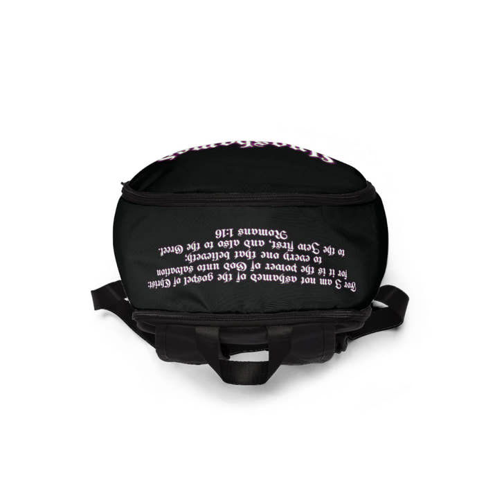 Christian neon color unashamed fisher of men Backpack, bible verse scripture Jesus faith bookbag