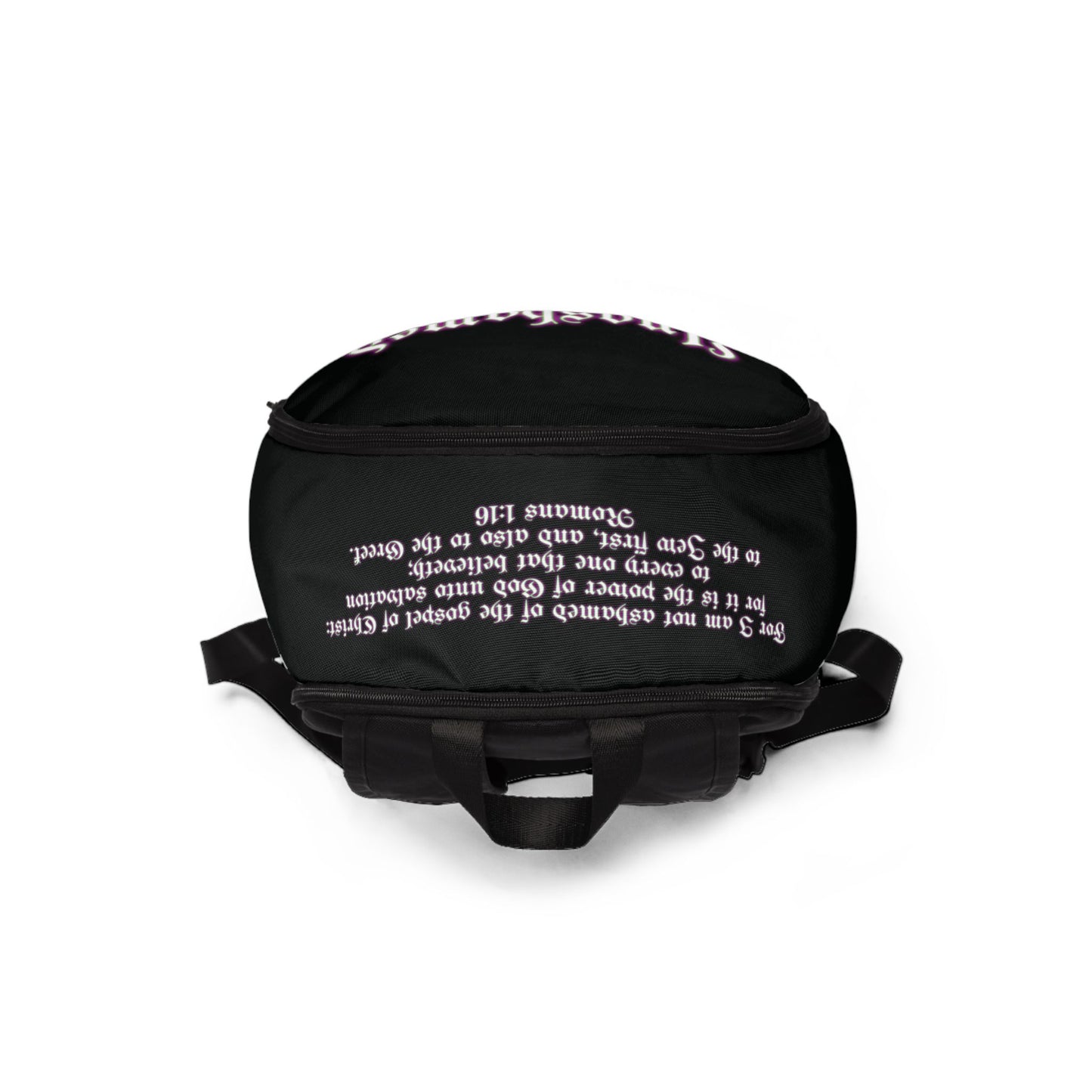 Christian neon color unashamed fisher of men Backpack, bible verse scripture Jesus faith bookbag