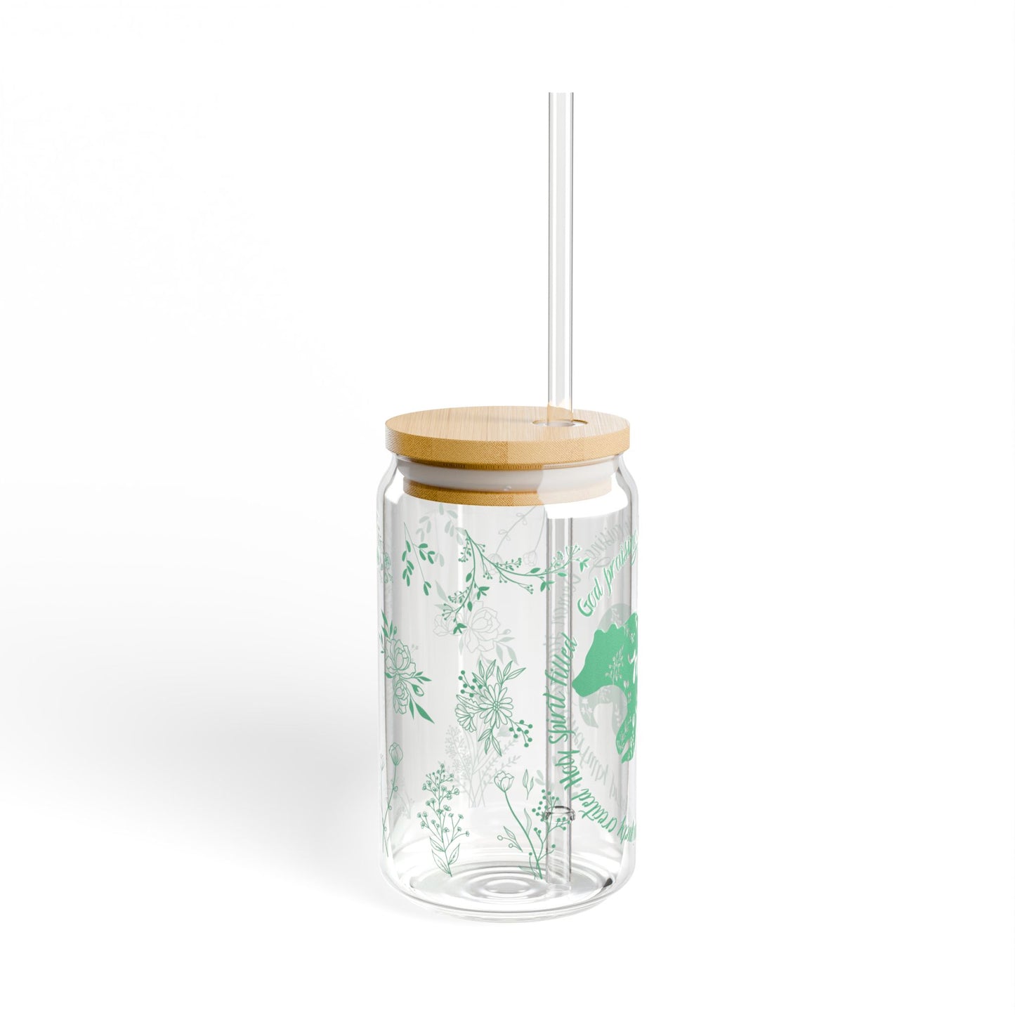 Mama bear glass tumbler Mother's day gift, Christian drinking glass, wife tumbler glass cup, faith tumbler, flowery pretty tumbler for her