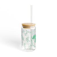 Mama bear glass tumbler Mother's day gift, Christian drinking glass, wife tumbler glass cup, faith tumbler, flowery pretty tumbler for her