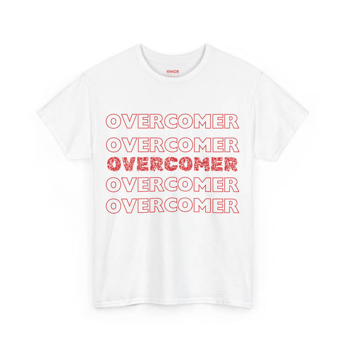 Overcomer christian faith Tee, encouraging Godly positive t-shirt