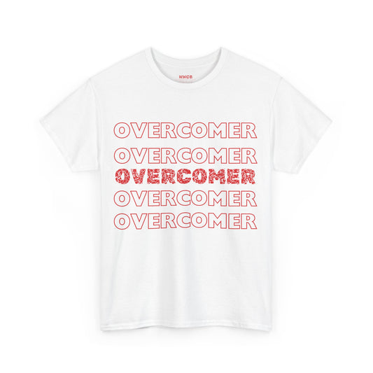 Overcomer christian faith Tee, encouraging Godly positive t-shirt