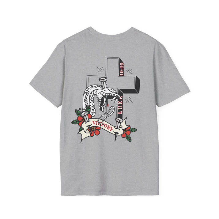 Crushing serpents christian traditional style tattoo tee, victory in Jesus crushing snakes T-Shirt