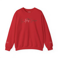 King Jesus Holiday Crewneck Sweatshirt — 'Tis His Season Script with Holly