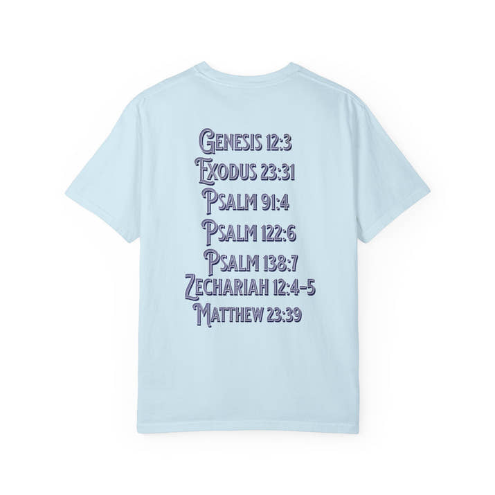 Pray for Israel short sleeve political Christian t-shirt | support Israel prayer tee, United States Israel flag shirt, bible scripture tee