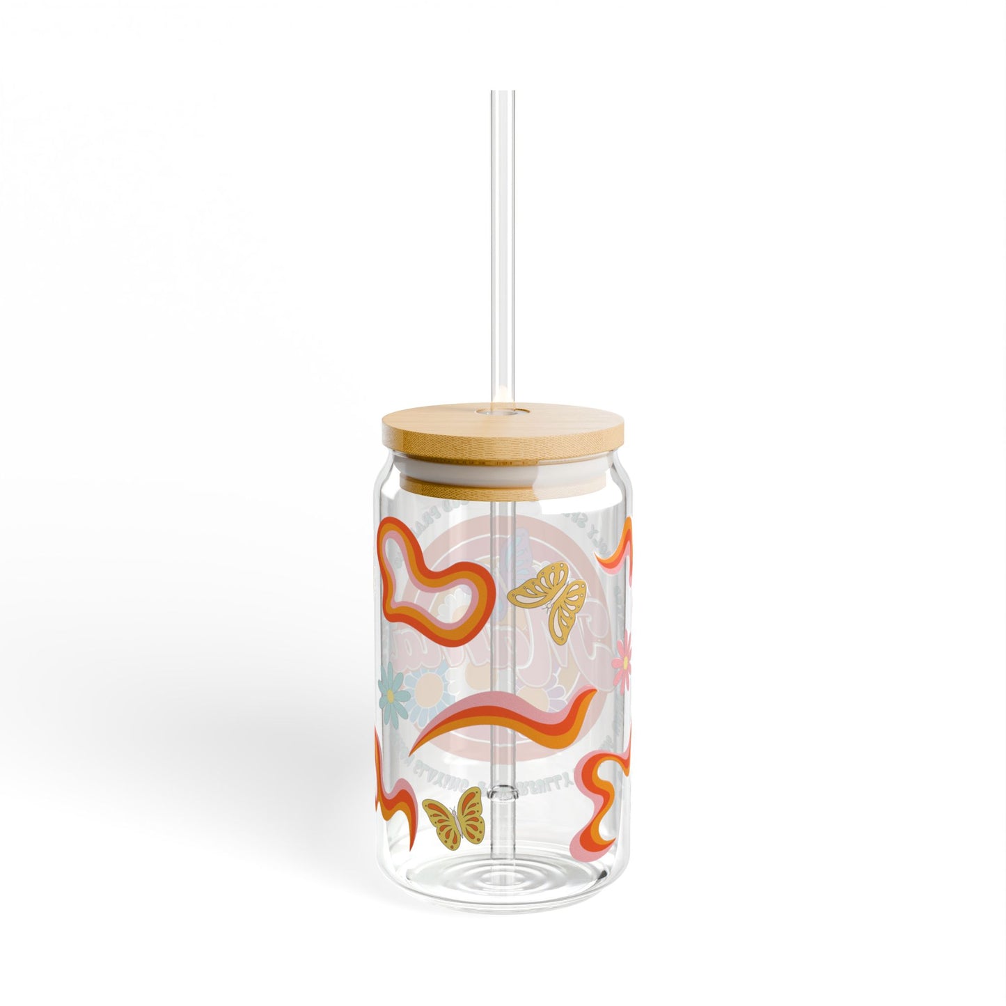retro style flower mama glass tumbler Mothers day gift, christian drinking glass, wife faith tumbler glass cup, pretty tumbler