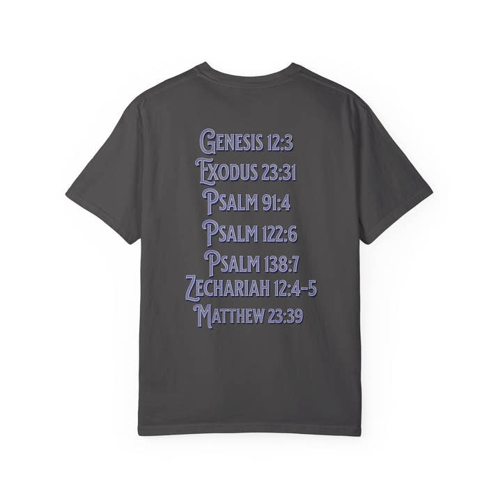 Pray for Israel short sleeve political Christian t-shirt | support Israel prayer tee, United States Israel flag shirt, bible scripture tee