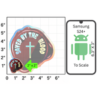 Saved by the Blood - Holographic Sticker