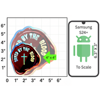 Saved by the Blood - Holographic Sticker