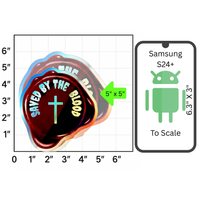 Saved by the Blood - Holographic Sticker
