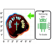 Saved by the Blood - Holographic Sticker