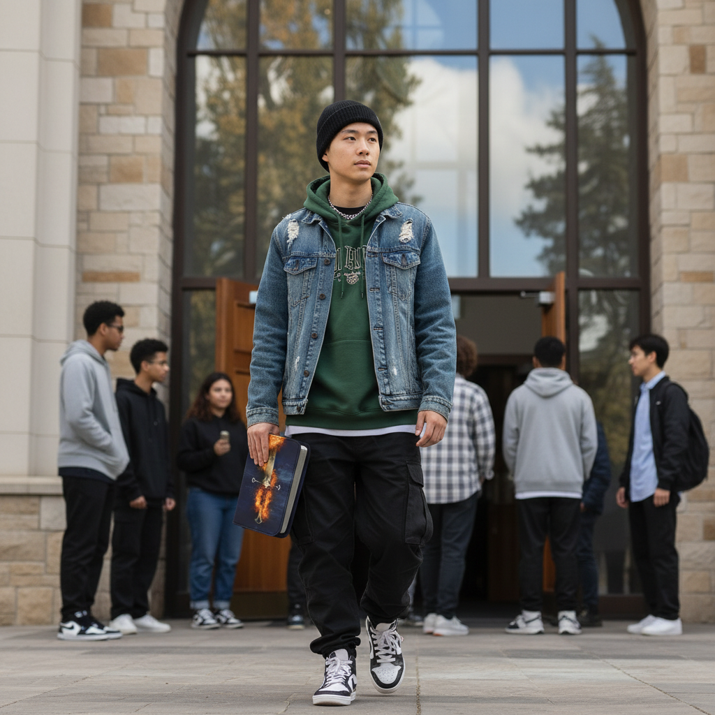 Asian Teen Church Flaming Sword