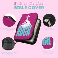 Built on the Rock women's leather branded Bible Cover