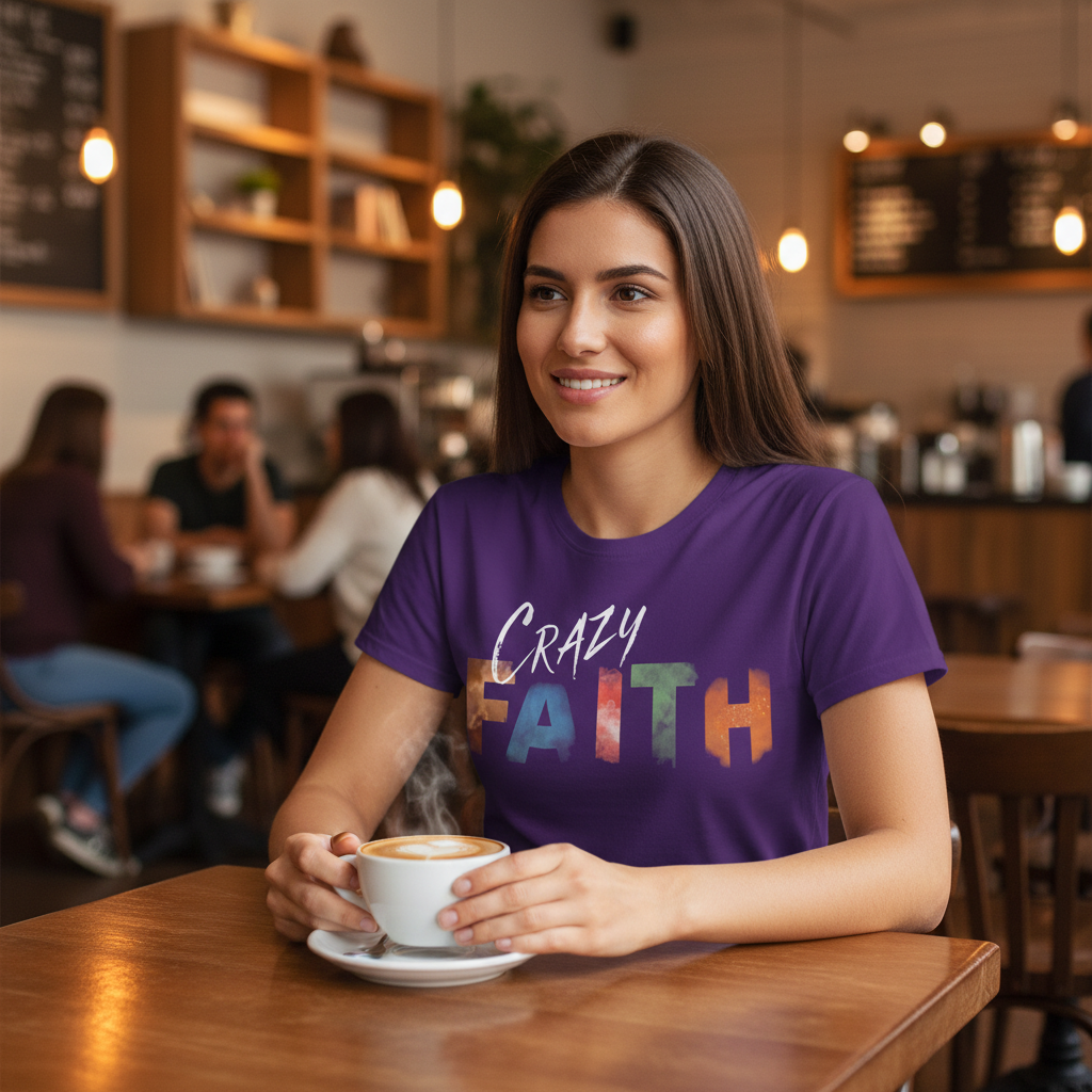 Crazy Faith purple - coffee shop