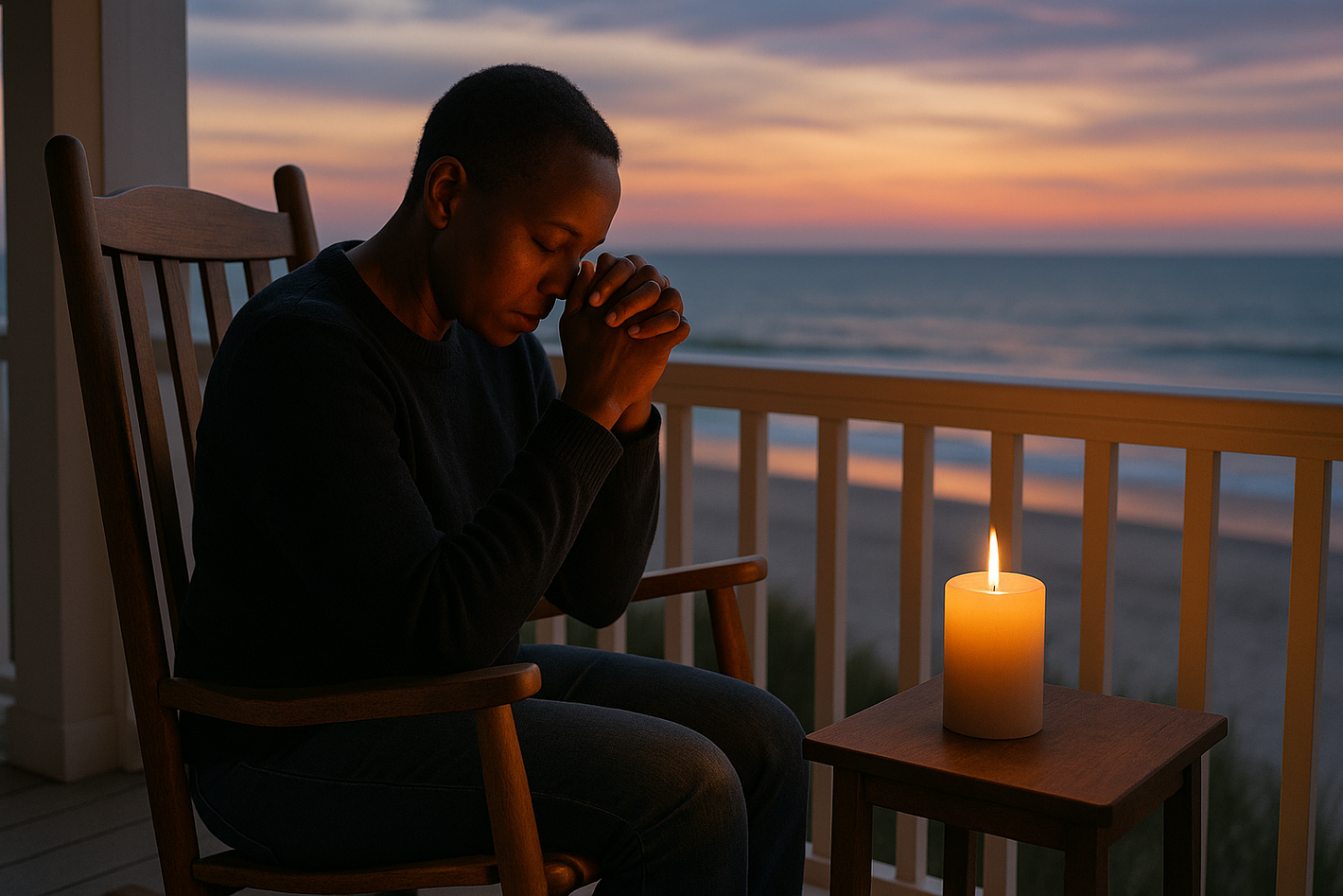 Enhance Prayer Time - Coastal Porch Prayer at Dusk