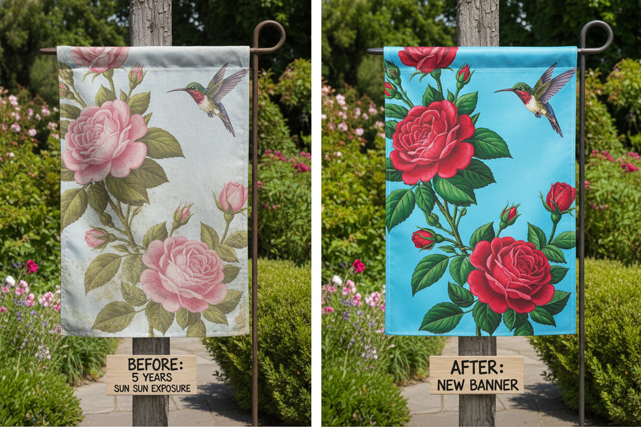 Faded vs Vibrant Banner