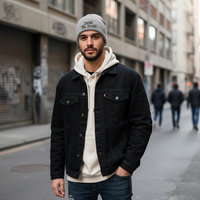 Light Gray Beanie Lifestyle