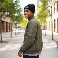 Light-Skinned Black Teen Wearing Beanie Backwards