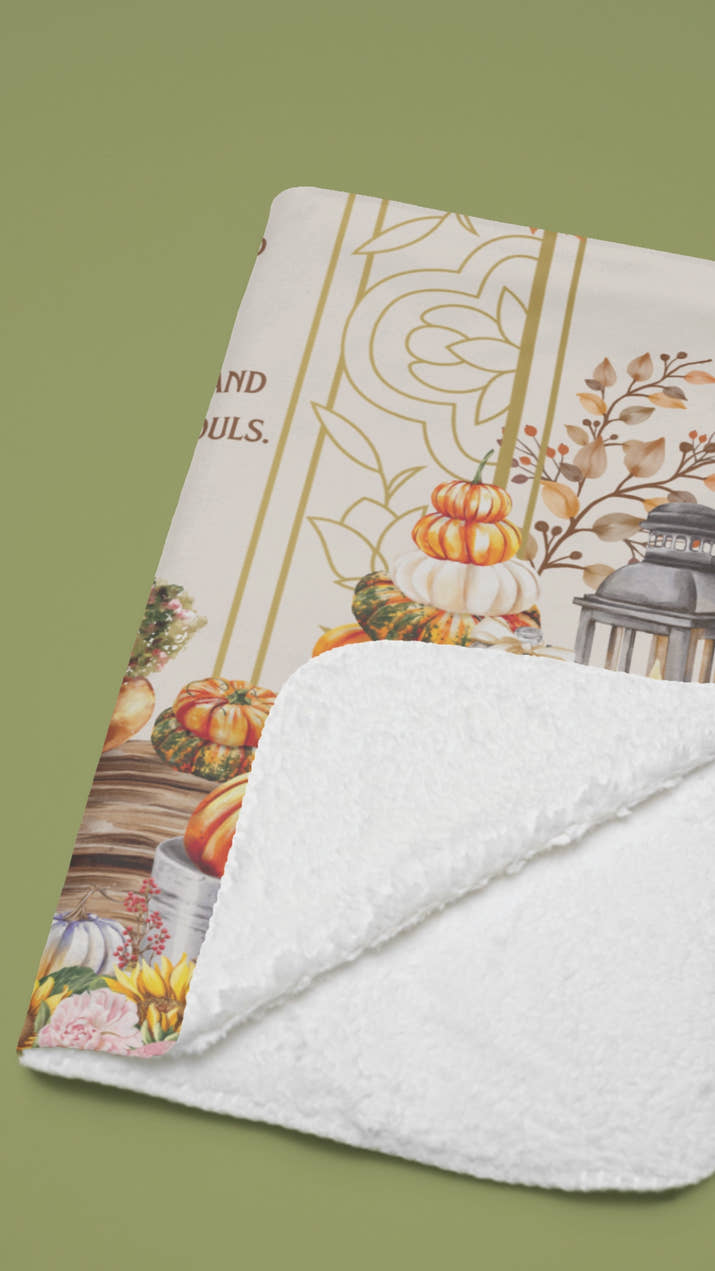 I will give you rest cozy fall Sherpa Fleece Throw Blanket - Matthew 11:28-30