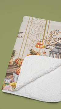 I will give you rest cozy fall Sherpa Fleece Throw Blanket - Matthew 11:28-30