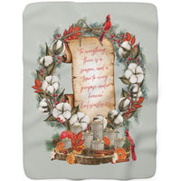 Harvest Winter Scripture Sherpa Blanket