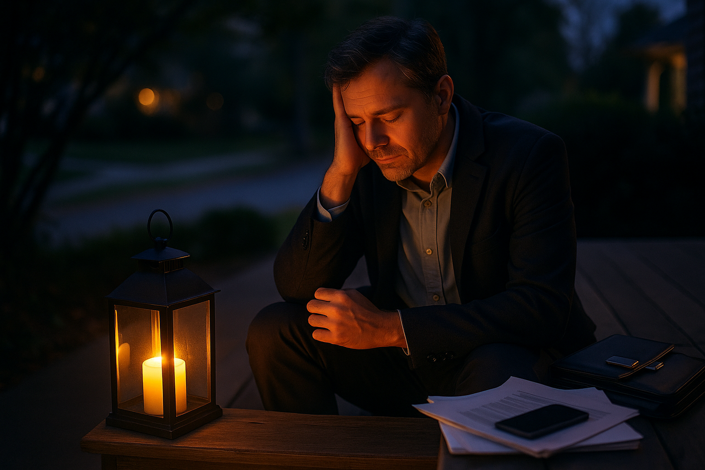 Tough Seasons - Man Finding Peace Outdoors